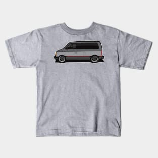 Chevy Shorty Astro Van Black Kids T-Shirt